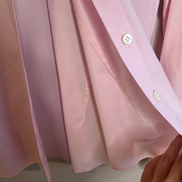 FINAMORE 1925 CLASSIC FIT NAPOLI SHIRT IN PINK COTTON TWILL REG $490 *AUTHENTIC - Picture 5 of 7